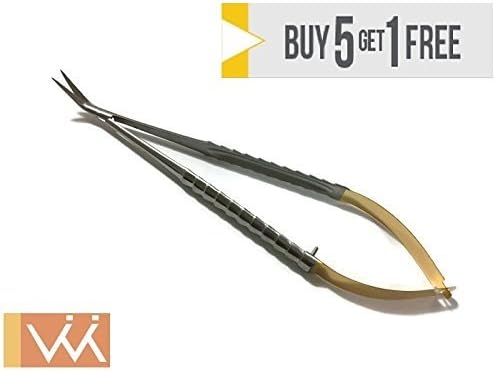Wise Instruments Inc Micro Surgical Scissor Curved 45Degree Allow Extremely Smooth Cutting Of Fine And Coarse Tissue With Reduced Trauma.18Cm
