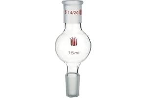 Kemtech America D281025 Synthware Kugelrohr Distilling Bulb, 25 ml, 14/20 Joint, 42 mm Bulb OD, 98 mm Height