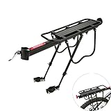 Yosooo Bicycle Rear Rack, Quick Release Adjustable Mountain Bike Cycling Luggage Cargo Rack Seat Carrier Load Up to 110LBS