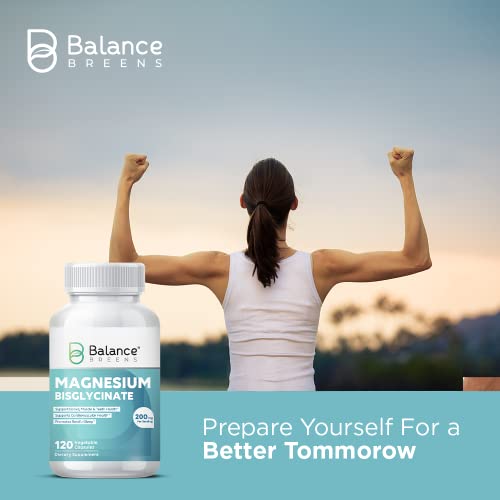 Magnesium Bisglycinate 200mg High Absorption Chelated 120 Vegan