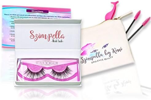 100% 3D Mink Eyelashes CRUELTY FREE Spontaneously Snazzy Eyelash Kit Szimpella by Kimi