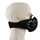 iSKUKA Anti Dust Masks Anti Pollen Allergy Fitness Mask for Cycling Racing All Outdoor Activities (Black)