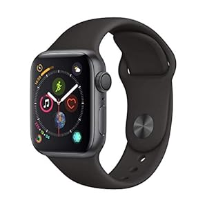 Apple-Watch-Series-4-44mm-GPS-Space-Grey-Aluminium-Case-with-Black-Sport-Band-Renewed Apple Watch Series 4 44mm (GPS) - Space Grey Aluminium Case with Black Sport Band (Renewed)
