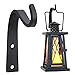 APBFH 3 Pcs Outdoor Decorative Iron Wall Hanging Lantern Plant Hooks, 3-Inch, Black