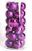 Genuisbaby 24pcs Christmas Balls Ornament Shatterproof Pendants for Holiday Xmas Garden Decorations (Purple)