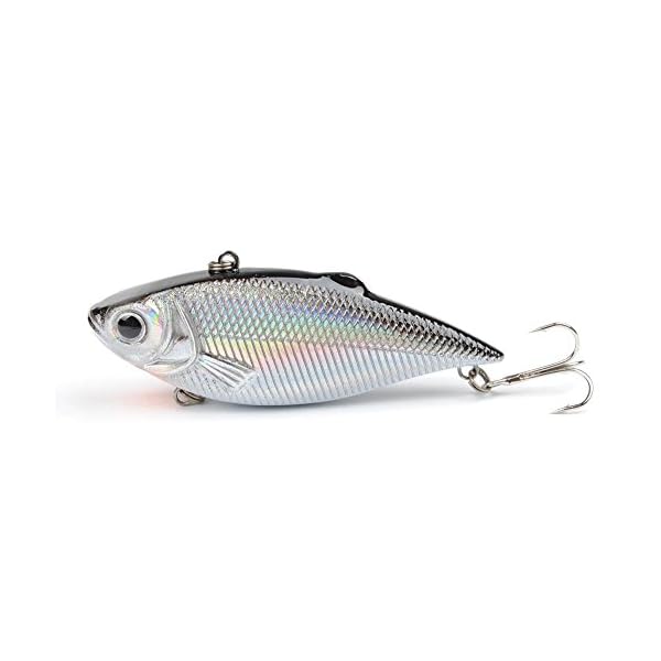 SALE-DrFish-Fishing-Lure-Crankbaits-Rattlin-Bait-Minnows-VIB-Lipless-Bass-Perch-Baits-Black-Silver-Loaded-in-Box-Optional-Assotment-Qty