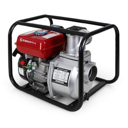 EBERTH 3" Petrol Water Pump (60,000 l/h, 6.5 HP Petrol Engine, 2 Inch