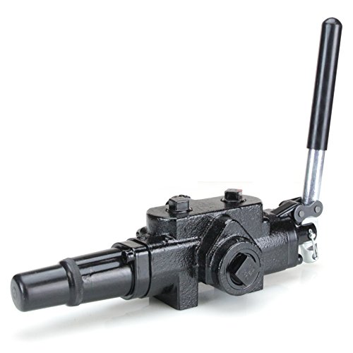RuggedMade LVA1 Log Splitter Hydraulic Directional Control Valve, 20 GPM, Auto Return Detent, 2750 PSI, Single Spool Control Lever (3/4" NPT Inlet/Outlet Ports & 1/2" NPT Work Ports)