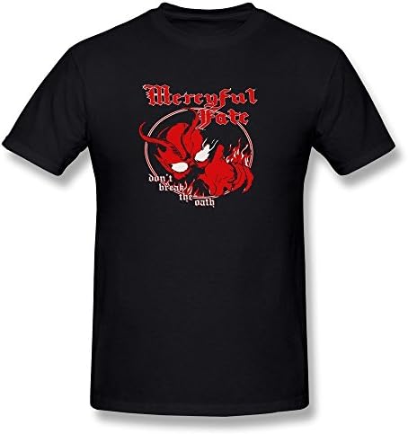 Zelura Men's Heavy-Metal Band Mercyful Fate T-shirts Black S