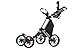 CaddyTek One-Click Folding 4 Wheel Version 3 Golf Push Cart, Silver