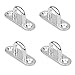 Homgaty 4Pcs 304 Stainless Steel Oblong Pad Eye Plate U Hooks,5mm Marine Hardware Staple Hook Loop Heavy Duty Ceiling Ring Hooks