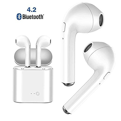 Bluetooth Headphones Wireless Earbuds Sports Earphone/Stereo-Headset Sweatproof Earphones with Noise Cancelling Compatible with iPhone X/8/8 plus/7/6, Samsung S9/S8/S7 Note 8/7 Android