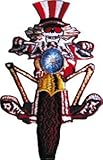 Grateful Dead - Uncle Sam on Bike - Iron on or Sew on Embroidered Patch