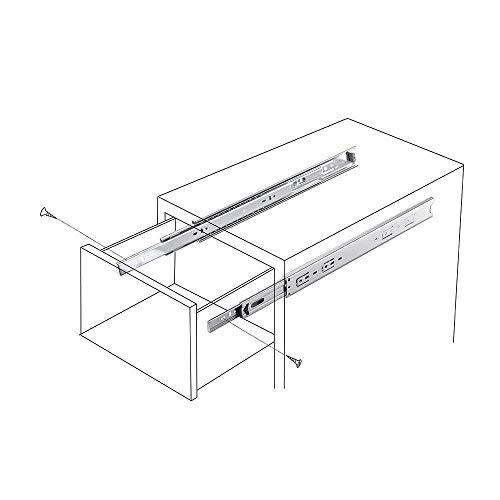 Mondaufie 10 Pair of 18 Inch Hardware Ball Bearing Full Extension Side Mount Drawer Slides - Thumbnail 5