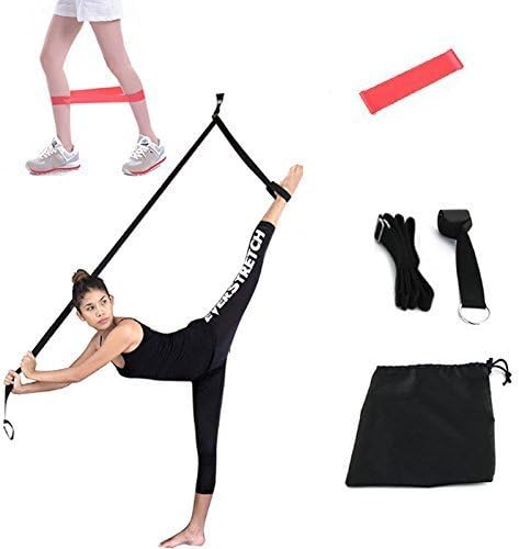 Ballet Stretch Band Leg Foot Stretcher For Dance Gymnastics Training & Resistance Loop Elastic Band Set Fitness Equipment Physical Therapy Exercise Home Gym