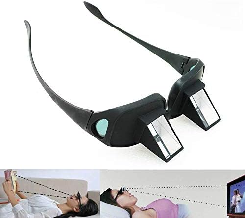 LJXiioo Lazy Readers Prism Glasses Bed Spectacles Horizontal Eyeglasses,Myopia Presbyopic usable,Unisex - 2pcs