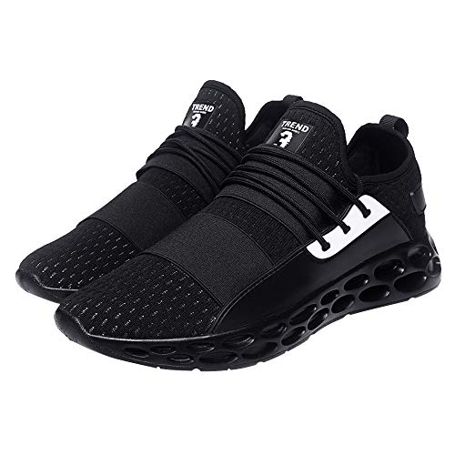 Men's Sneakers Running Lightweight Breathable Casual Sports Shoes Mesh Lace-up Tennis Shoes Air Max Shoes Black