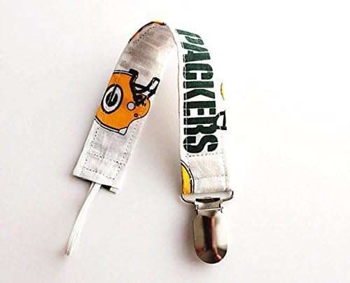 Green Bay Packers Football Baby Pacifier Clip