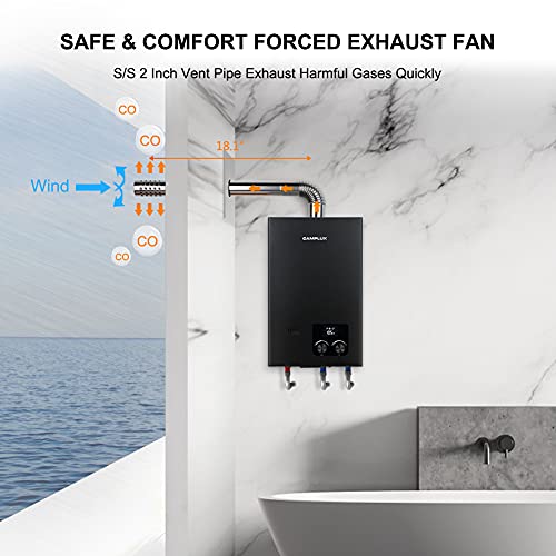 Camplux 2.64 GPM Residential Indoor Tankless Water Heater,OnDemand