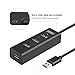 Unitek USB Extension Cable with Micro USB Charging Power Port, Portable USB 3.0 4-Port Data Hub Extender Cord for Oculus Sensor, Gaming Controller, Logitech HD Laptop Webcam, Printer, Scanner (4ft)