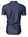 KUULEE Men's Button Down Jean Shirts Denim Work Shirt Slim Fit Dress Shirts Spring Shirt for Men
