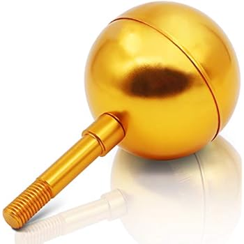 Anley Authentic Flagpole Ball Top Ornament Replacement - Gold Anodized Aluminum Finish - 3 Inch - Designed for USA Flag - Fit All Standard US Flag Poles Only