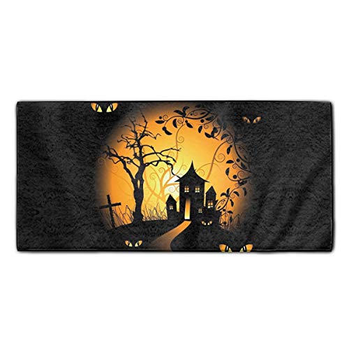 Halloween Night Printed Kitchen Towels/Washcloths/Dish Rags,Multipurpose for Kitchen,Bathroom and Car