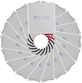 Elepartpro TEC1-12703 DC 12V 3A 29W Semiconductor Cooling Chip Computer Cooler Thermoelectric Cooler Heat Sink Cooling Set Medical Military Peltier Plate Modul(40 40mm)