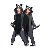 WOTOGOLD Animal Cosplay Costume Unisex Children and Adult Raccoon Pajamas