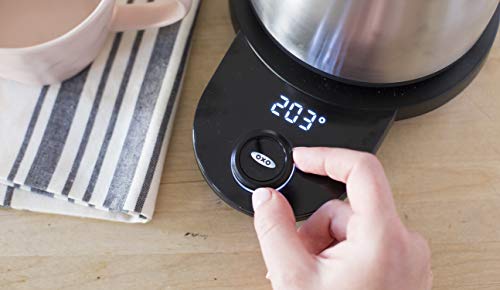 OXO Brew Gooseneck Electric Kettle – Hot Water Kettle, Pour Over Coffee & Tea Kettle, Adjustable Temperature, Built-In Brew Timer, Stainless Steel, 1L​ - Image 11