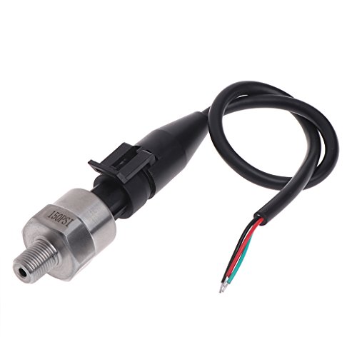 Qisuw Pressure Sensor-DC5V 1/8NPT Pressure Transducer Transmitter Sensor Stainless Steel Oil Air Water (150psi)