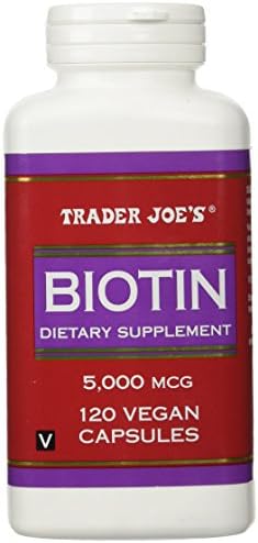 Amazon Com Trader Joes Biotin 5000mcg 120 Vegan Capsules Health Personal Care