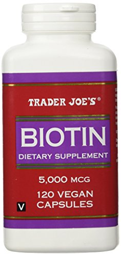 Trader Joes Biotin, 5000mcg, 120 Vegan Capsules