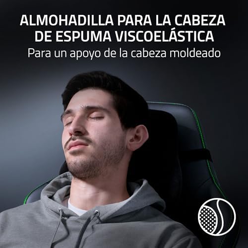 Iskur V2 - Silla para Gamers con Soporte Lumbar adaptativo (Cojines de Espuma de Alta Densidad, Cuero sintético de Calidad EPU, Reposabrazos 4D) Tejido