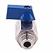 DERNORD Stainless Steel Ball Valve - 1/4 Inch NPT Thread Male Small Mini Ball Valve (1/4