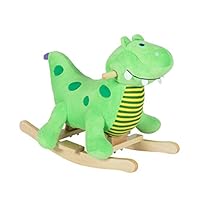 Kids Rocking Horse Ride On Toy Crocodile Plush Walking Rocker W/ Sound Baby Toddler