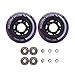 Rollerex VXT500 RipStik/Inline Skate Wheels (2-pack w/bearings, spacers and washers) (Use on Hockey Roller Blades) - Can Be Used As RipStik Caster Board Wheel Replacements