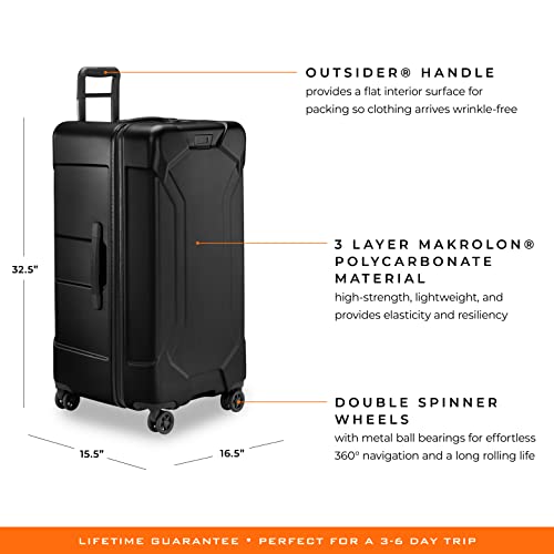 Briggs & Riley Torq Hardside Luggage, Stealth, CheckedXLarge 32Inch