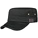 Men's Cotton Flat Top Peaked Baseball Twill Army Military Corps Hat Cap Visor