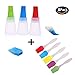 Set of 8 Silicone BBQ Basting Brush and Sauce and Oil Bottle Sets,Pastry,Turkey Baster Oil Brush,Heat Resistant For Kitchen Cooking Grilling, Dishwasher Safe，Easy Clean Kitchen Tools Barbecue
