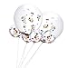 Miki Sin 6 Pcs 36 Inches Confetti Balloons + 12 Pcs 12 Inches Clear Confetti Balloons with 50 g Multicolor Confetti for Wedding or Party Decorations