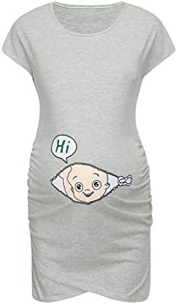 Maternity Dress,Women's Fashion Cute Baby Printed Mother Pregnant Summer Sleeveless Maternity Clothing for Women Summer Dress Sundress Women Dressing Gown Shirts Pajamas
