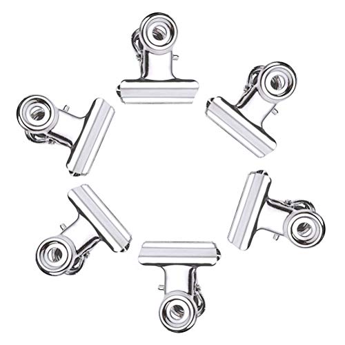 Color Scissor 100 Pieces Bulldog Clips, Metal Hinge Clips Binder Clips Clamp for Paper Organizers, Pictures, File Storage, Home Office Supplies - Thumbnail 3