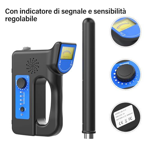 ESANHAO 512HZ Locator Receiver Probe of Pipes Transmitter for Sewer with LED for Underground Exploration Receiver