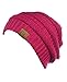 C.C Trendy Warm Chunky Soft Stretch Cable Knit Beanie Skully, Hot Pink