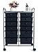EaseOffice 12-Drawer Rolling Storage Cart with Heavy Duty Chrome Steel Frame for Home, Office, Beauty Salon and More, Black