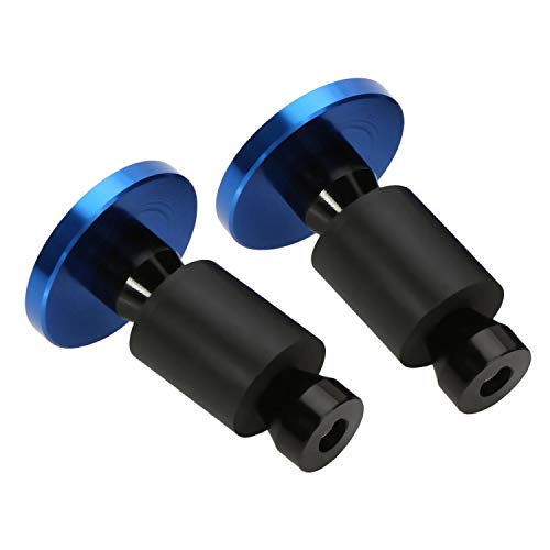 CICMOD Universal Motorcycle Street Bike 7/8" Handlebar Grips Bar End Plugs (Blue) - for Honda Kawasaki Suzuki Yamaha BMW Ducati Triuph ect.