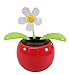 Set of 3 ~ 1 Pink Daisy+ 1 Orange Daisy+ 1 White Daisy in Assorted Colors Pots Solar Toy US Seller Great Birthday Easter Gift Car Dashboard Office Desk Home Decor
