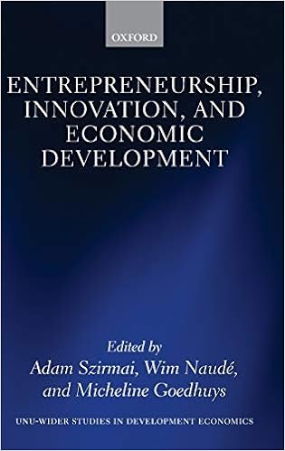Entrepreneurship Innovation And Economic Development Wider Studies In Development Economics Szirmai Adam Naude Wim Goedhuys Micheline 9780199596515 Amazon Com Books
