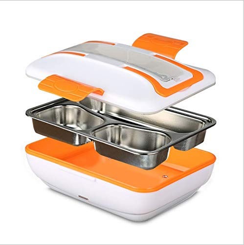 Electric Heating Lunch Box,12V 45W 820ml Portable Lunch Food Heater Container Warmer Bento Boxes with Cigarette Lighter Adapter